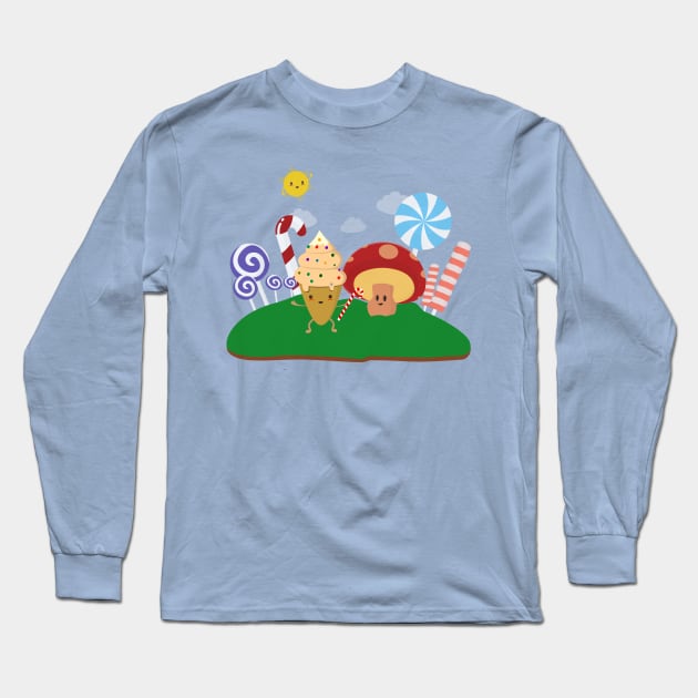 Cute and kawaii candy art Long Sleeve T-Shirt by happinessinatee